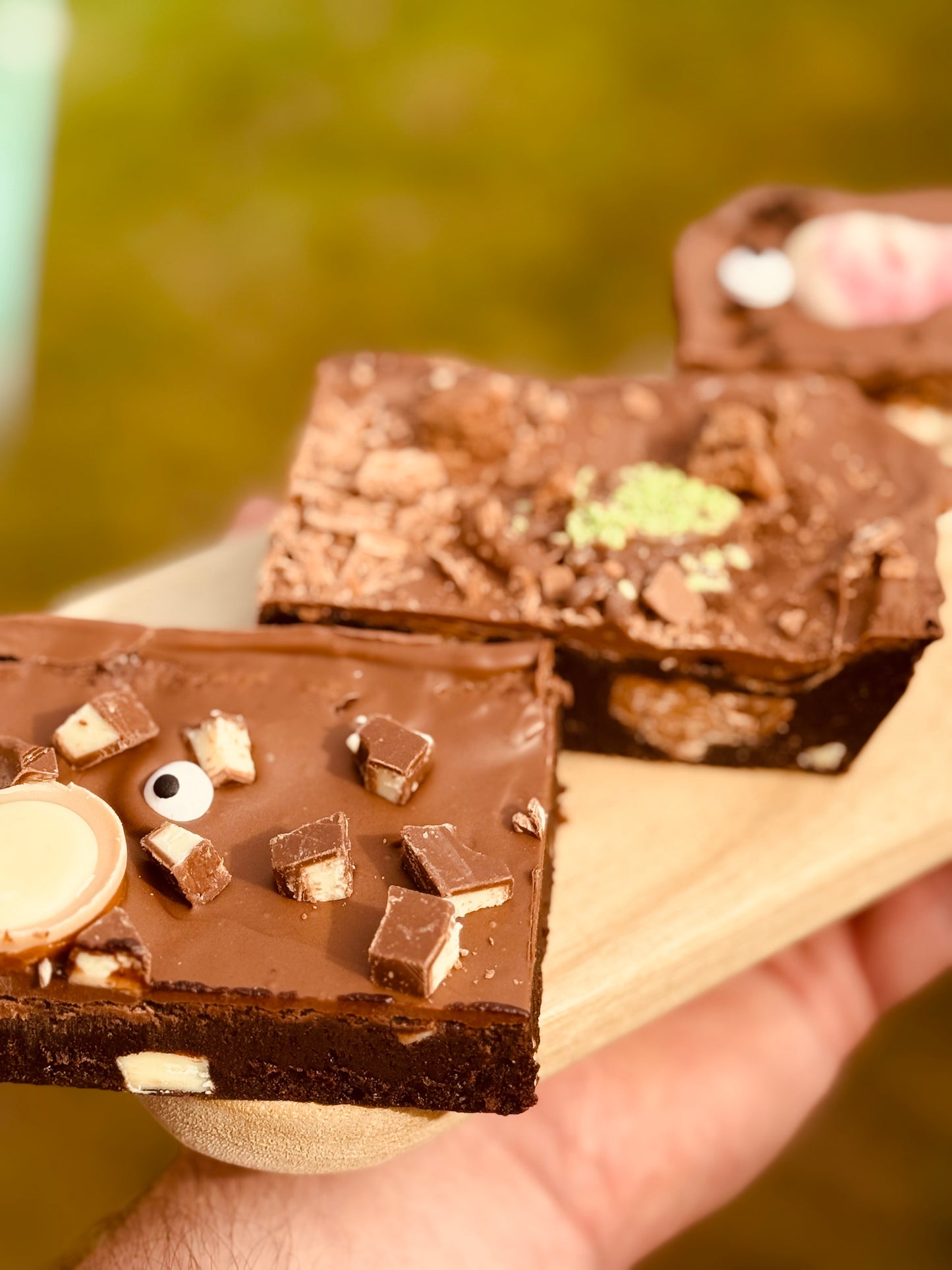 Spooky Brownie Box - Kinder and Toffifee, Mars Bar, Milky Way and Oreo, Galaxy Ripple and Chocolate Bourbon Biscuit