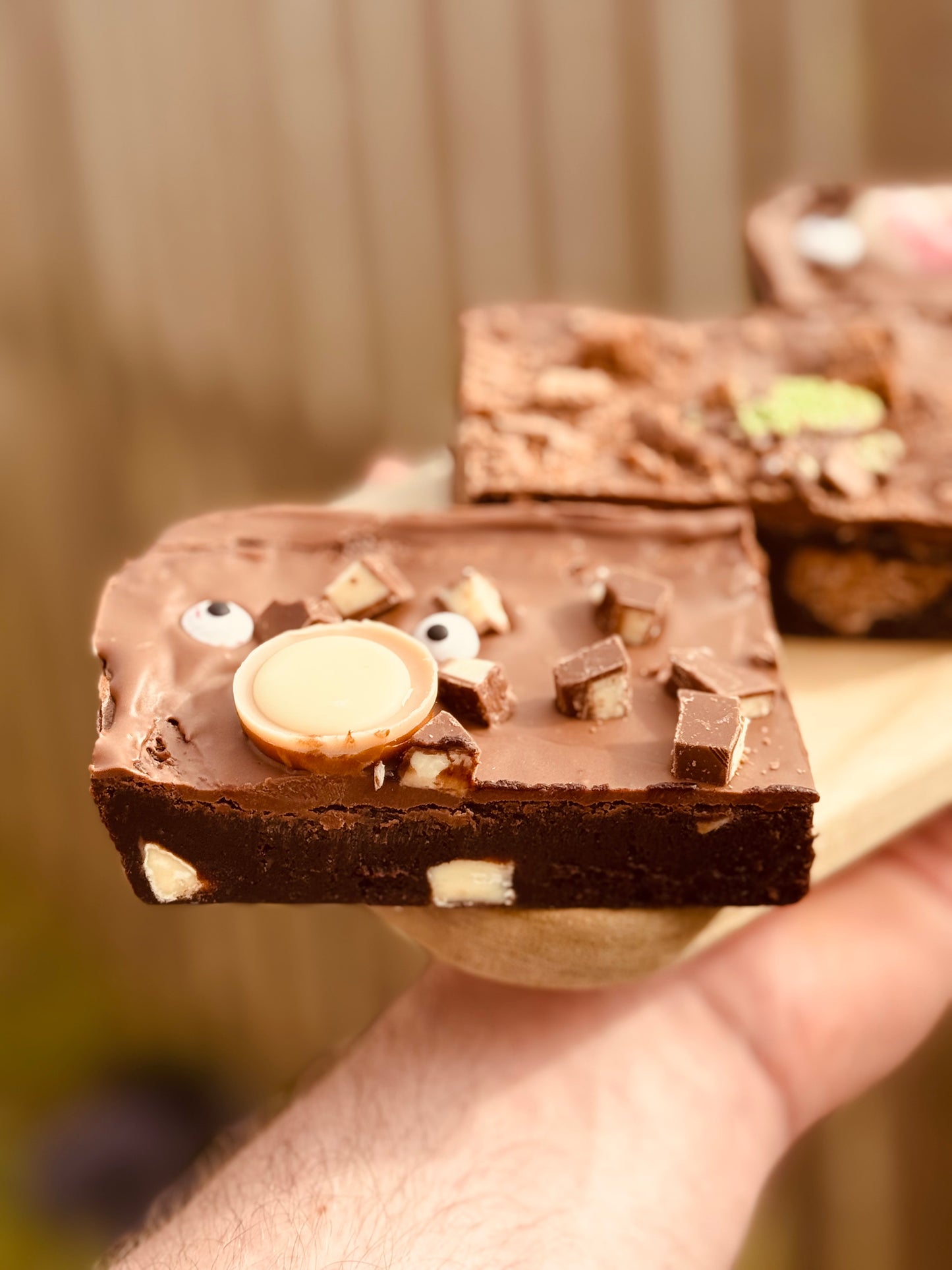 Spooky Brownie Box - Kinder and Toffifee, Mars Bar, Milky Way and Oreo, Galaxy Ripple and Chocolate Bourbon Biscuit