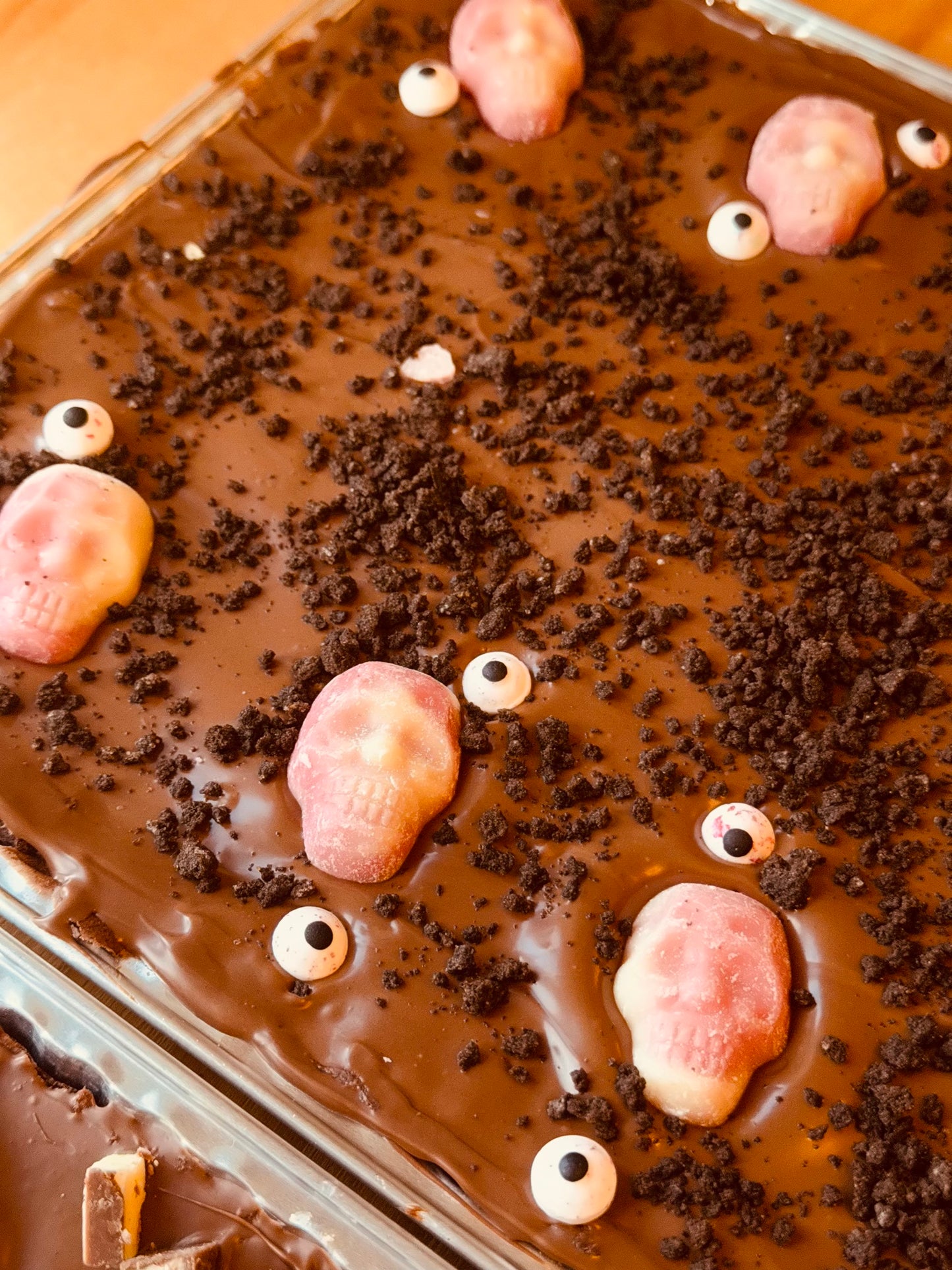 Spooky Brownie Box - Kinder and Toffifee, Mars Bar, Milky Way and Oreo, Galaxy Ripple and Chocolate Bourbon Biscuit