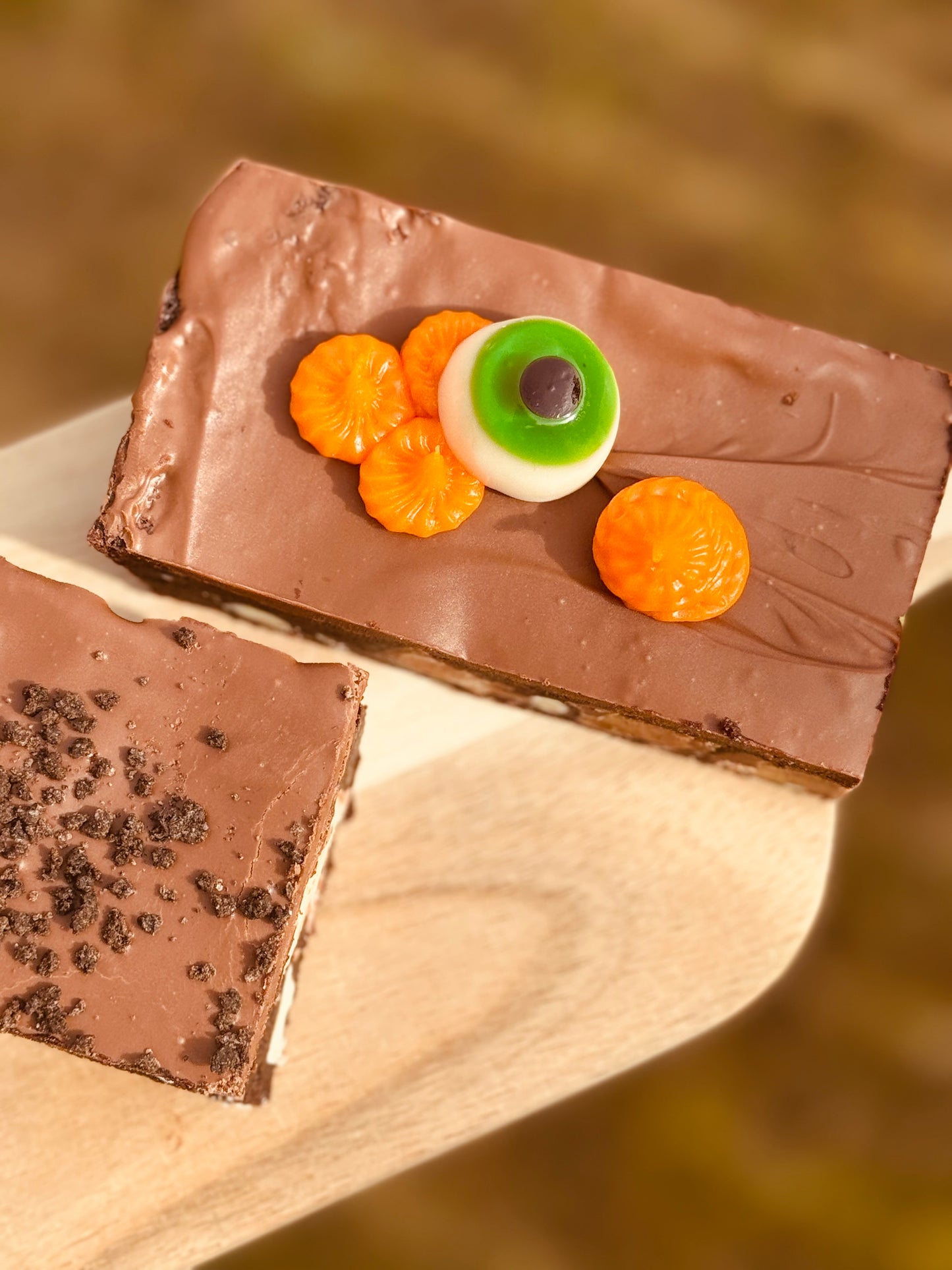 Spooky Brownie Box - Kinder and Toffifee, Mars Bar, Milky Way and Oreo, Galaxy Ripple and Chocolate Bourbon Biscuit